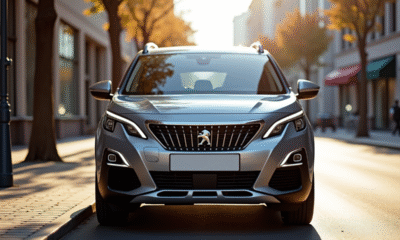 Peugeot 3008 récent en stationnement urbain en plein jour